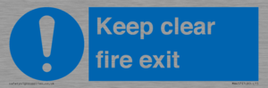 Keep Clear Fire Exit
